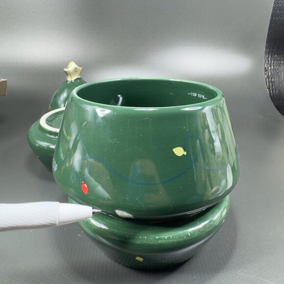 Christmas Tree Stacking Measuring Cups Green Ceramic Tree Newclassic Enterprise - Picture 8 of 14